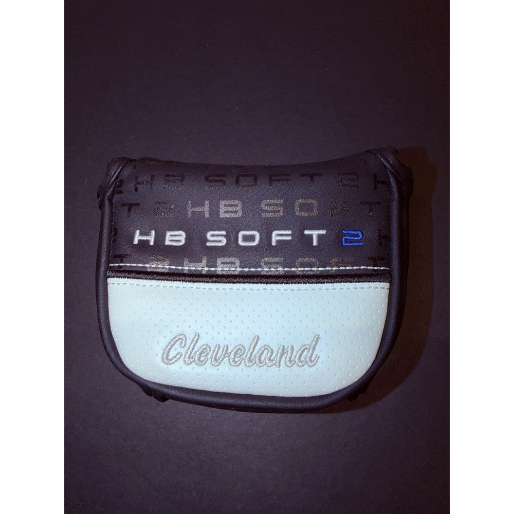 Cleveland Golf HB Soft 2 Mallet Putter Headcover Black White Magnetic Closure